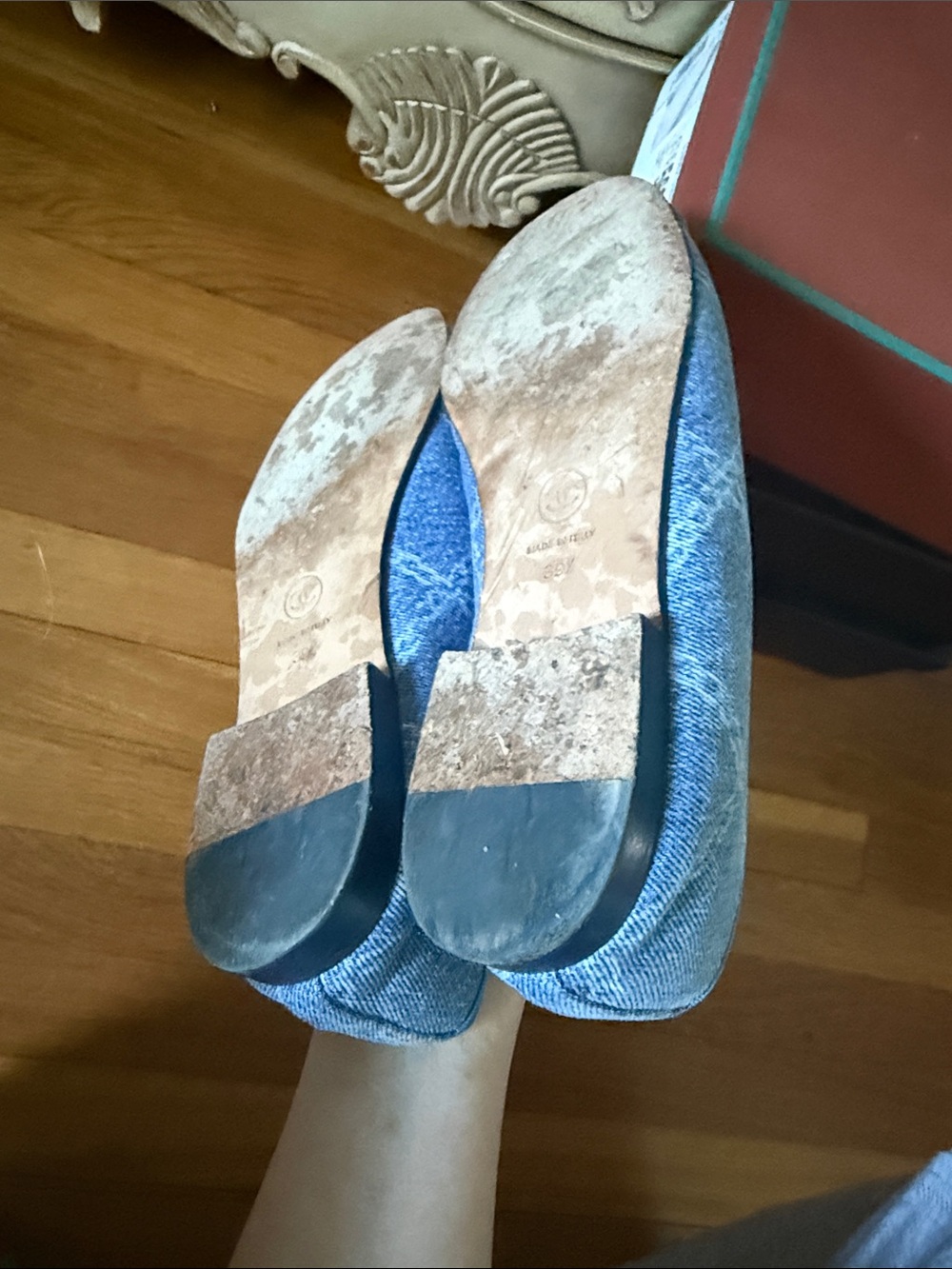 Chanel Blue Denim Ballet Flats 39.5 - Picture 7 of 7